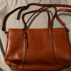 Fossil Brown Leather Shoulder Bag